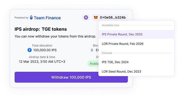 Custom white label airdrop service for your project