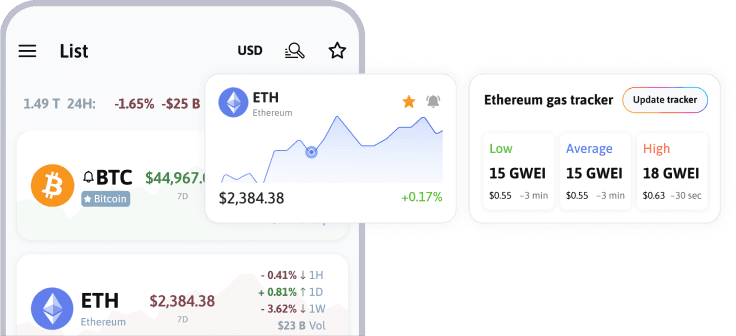 Portfolio Tracking in The Crypto App