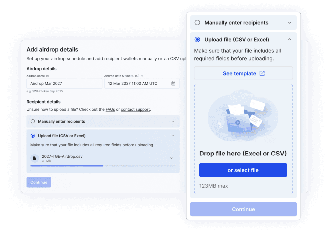 Airdrop Transaction Wizard
