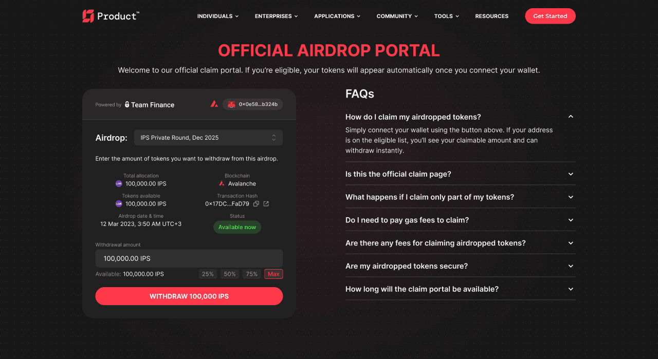 White label airdrop illustration