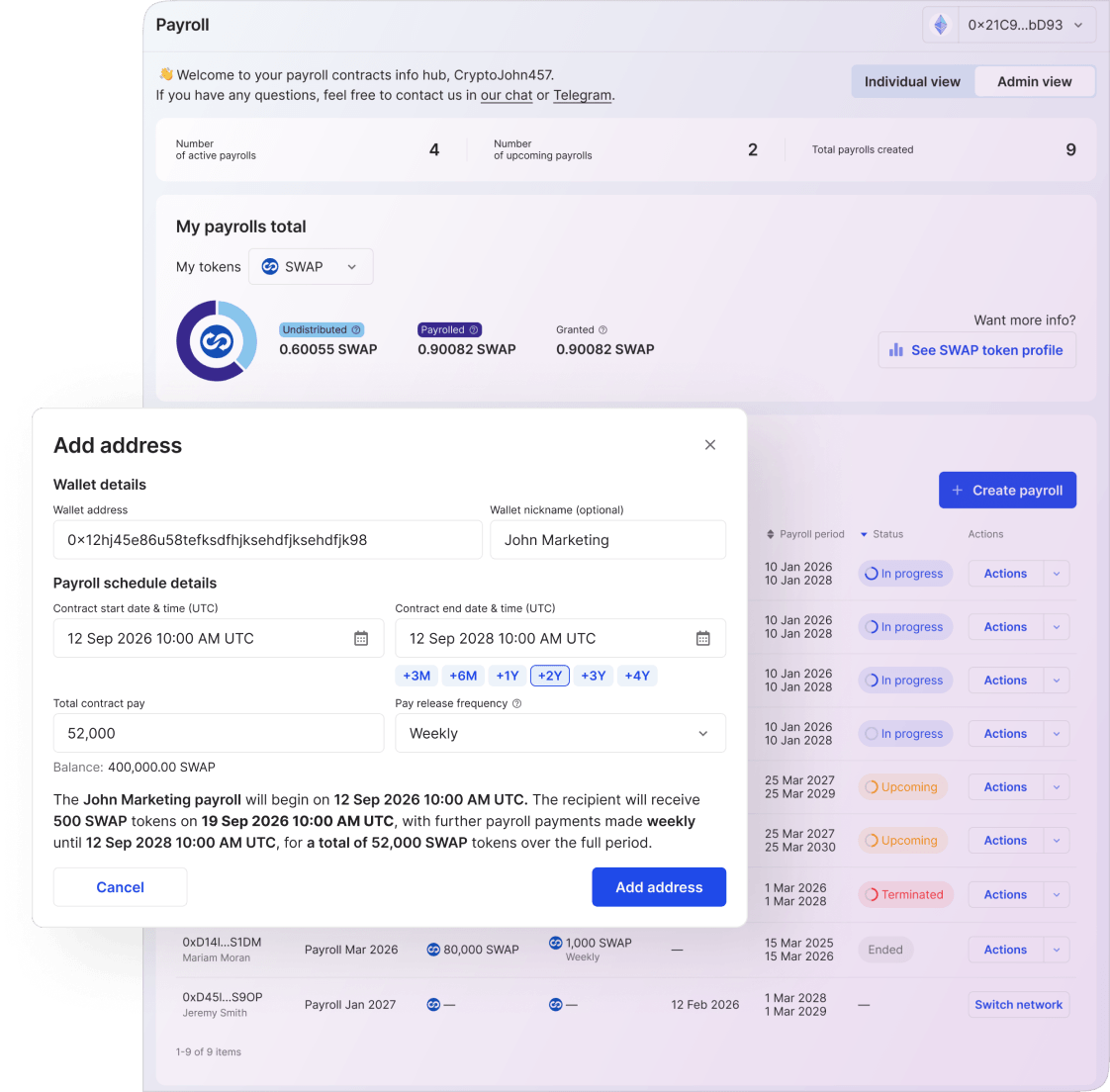 Payroll service and tool